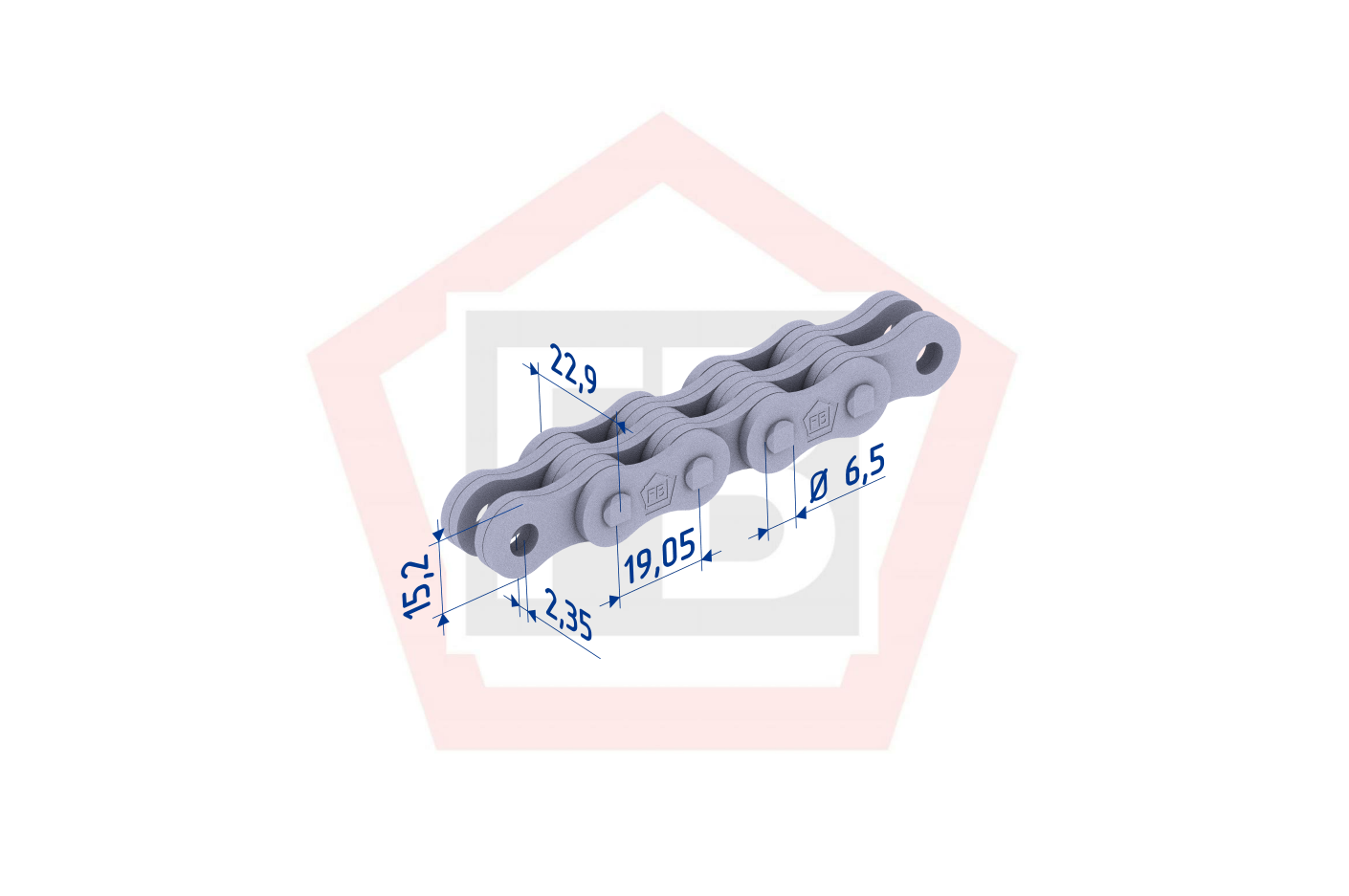 Flyerkette FB19H44 auf Coil - SuperShield